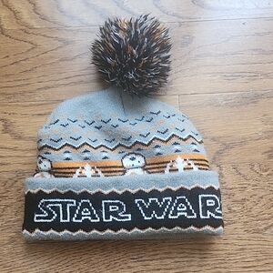 Star Wars Gray Knit Beanie with Pom Pom